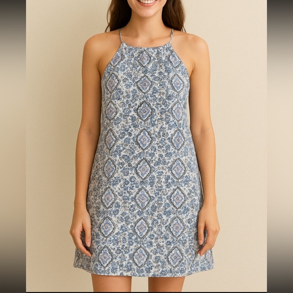 Sadie and sage Floral Print square Neck Dress Sleeveless Casual Summer  Dress M - Picture 1 of 5